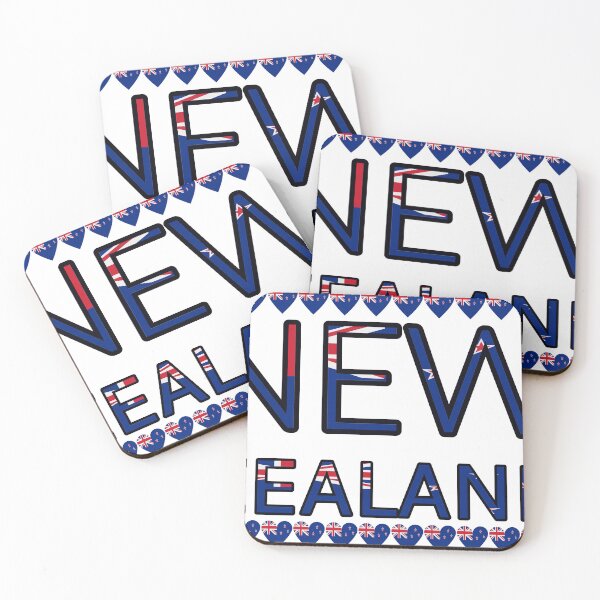 Item preview, New Zealand Flag Letters And Hearts designed and sold by TheIconSmith.