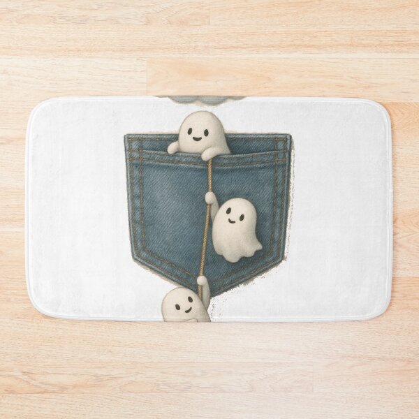 Item preview, Cute Pocket Ghost T-Shirt – Kawaii Mini Ghosts Cartoon Pocket Tee designed and sold by KDesignCrafts.