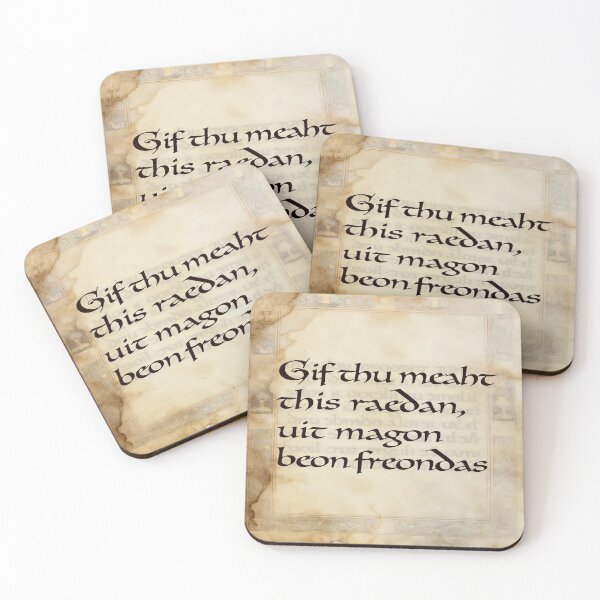 Item preview, If you can read this, we two can be friends in Old English designed and sold by cefinbeorn.