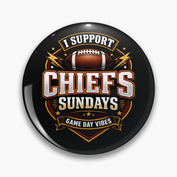 Item preview, I support Chiefs Sundays Game Day Vibes designed and sold by D-Signa.