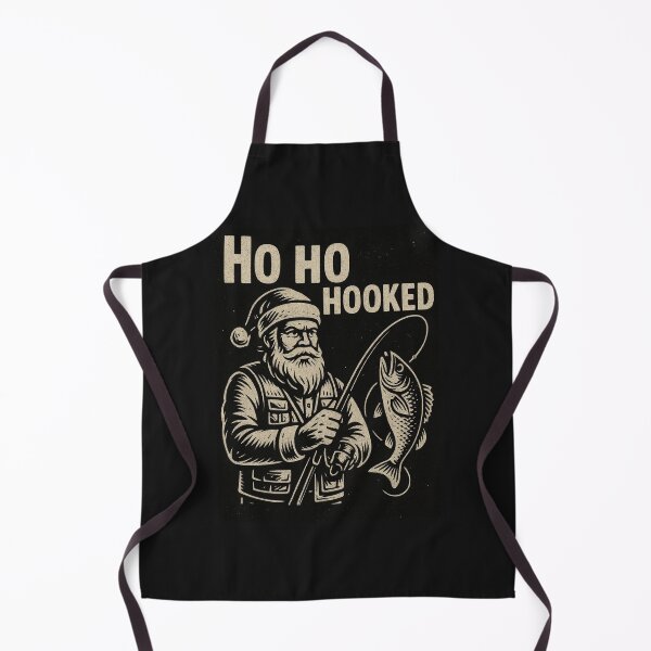 Item preview, Ho Ho Hooked Funny Christmas Fishing Santa Design designed and sold by EimSol.