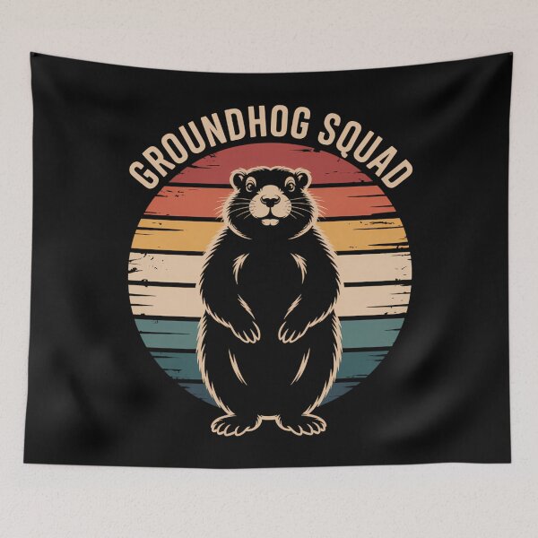 Item preview, Funny Groundhog Squad designed and sold by cosmicncozyS.