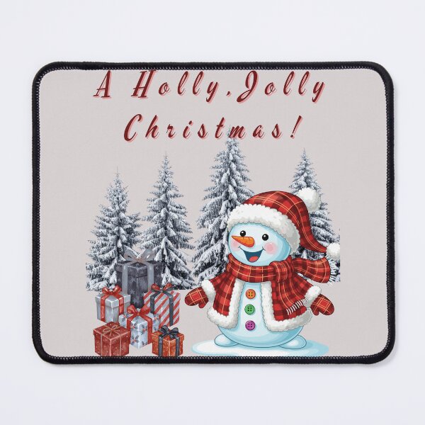 Item preview, A Holly Jolly Christmas ! Smiling Snowman Festive Art designed and sold by Anyshca.