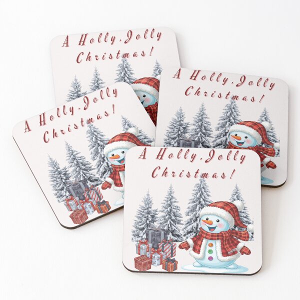 Item preview, A Holly Jolly Christmas ! Smiling Snowman Festive Art designed and sold by Anyshca.