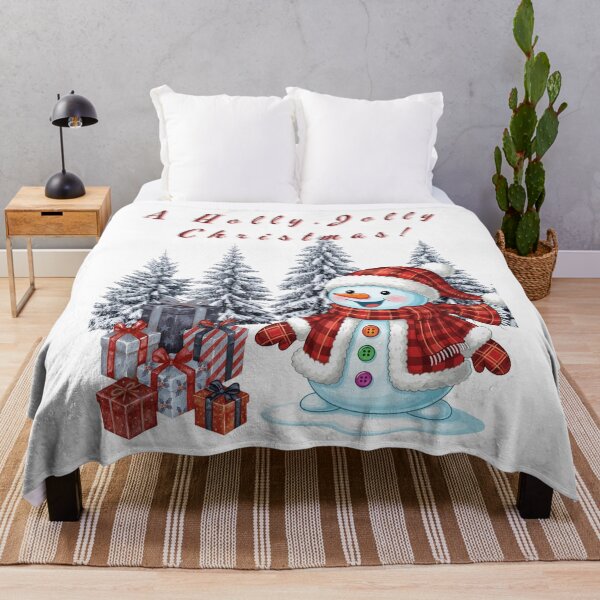Item preview, A Holly Jolly Christmas ! Smiling Snowman Festive Art designed and sold by Anyshca.