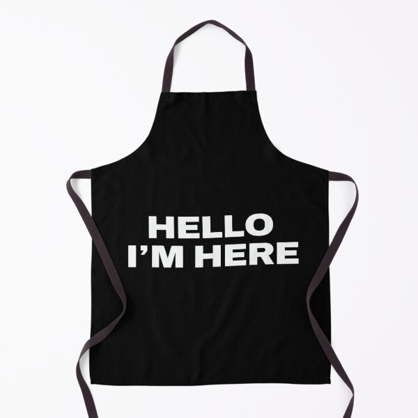 Item preview, High-Contrast Motivational Quote – HELLO I’M HERE – Modern Black and White Graphic Design Print designed and sold by Bright Nest Studio.