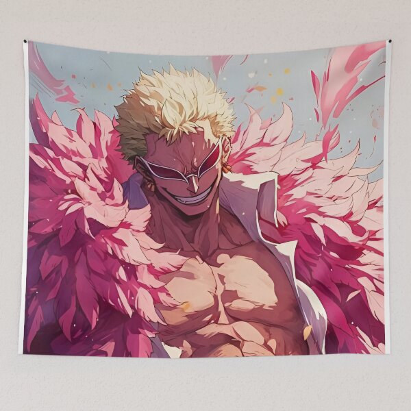 Item preview, Pink Feather Overlord – Stylish Villain King Anime Art designed and sold by Dyan4.
