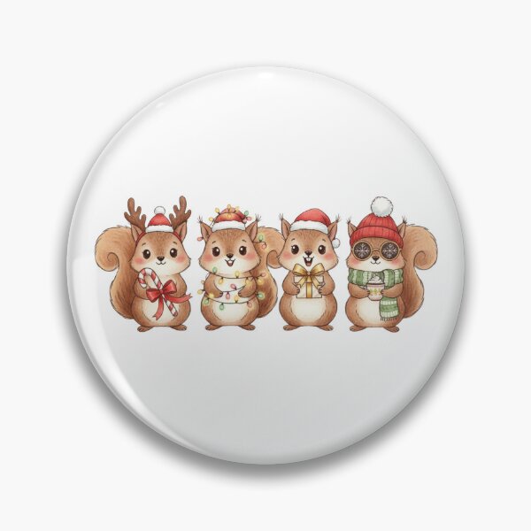 Item preview, Cute Christmas Squirrels – Holiday Forest Animal Illustration designed and sold by IvyDesignShop.