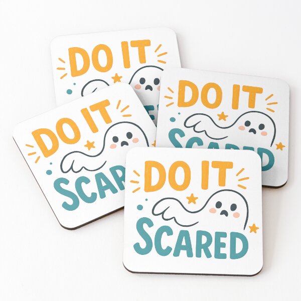 Item preview, Do It Scared Inspirational Ghost Quote Design. designed and sold by The-T-In-Retro.