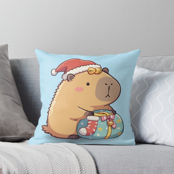 Item preview, Capybara with Santa Hat design designed and sold by OPixStudio.