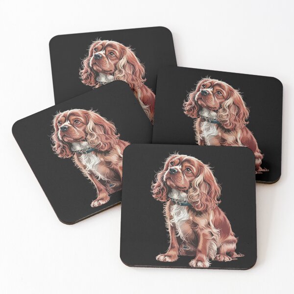 Item preview, Sitting Dog Ruby Cavalier King Charles Spaniel  designed and sold by MarryIsMonth.