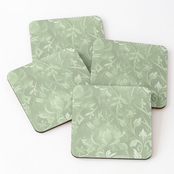 Item preview, Sage Green Arts & Crafts Floral Pattern — Vintage Botanical designed and sold by donwillisjrart.