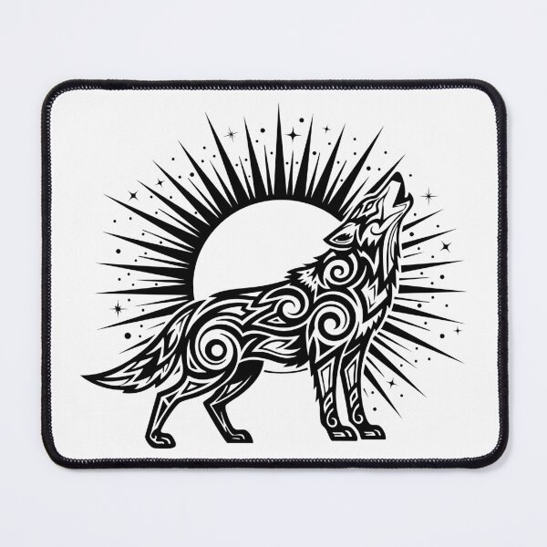 Item preview, Tribal Wolf Howling at the Moon designed and sold by AnnArtshock.