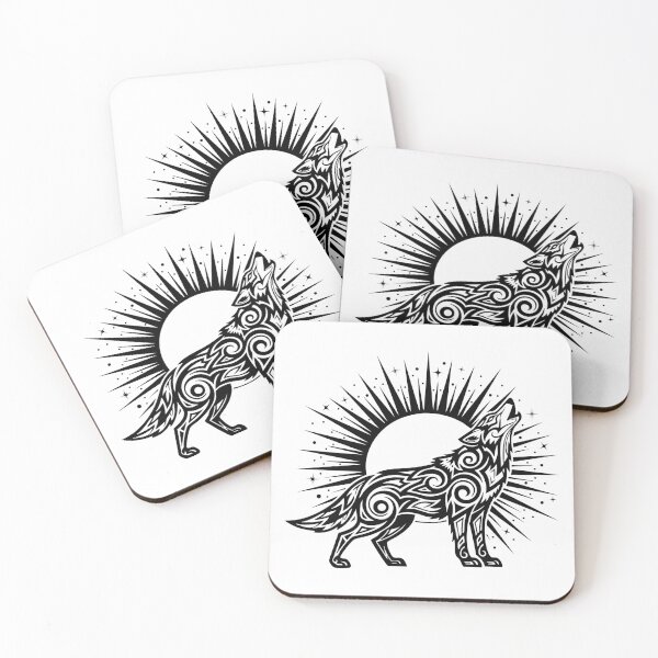 Item preview, Tribal Wolf Howling at the Moon designed and sold by AnnArtshock.