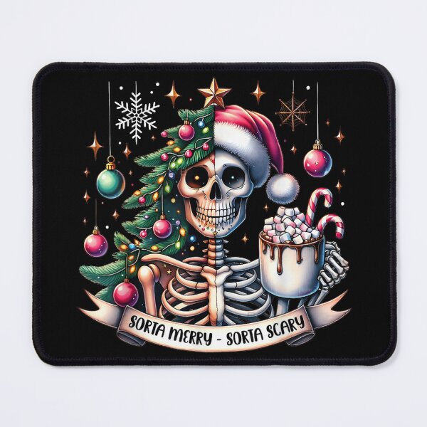 Item preview, Skeleton Christmas Sorta Merry Sorta Scary Goth Holiday designed and sold by LizzyKeiko.
