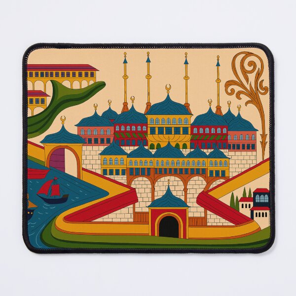 Item preview, Berat Mosque Wall Painting – Ottoman Motifs designed and sold by INTRIGUEprints.