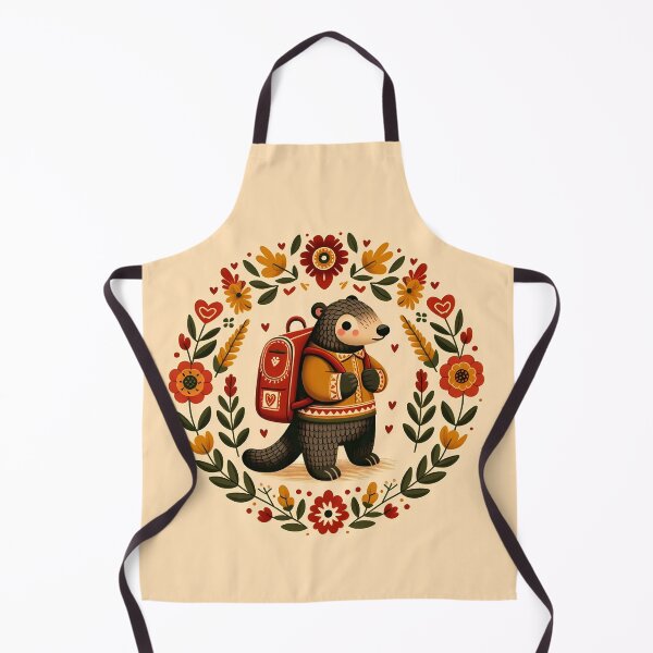 Item preview, Backpack Pangolin – Scandinavian Folk Art Back to School Design © heidiannemorris designed and sold by FOLK ART FUSION by heidiannemorris.