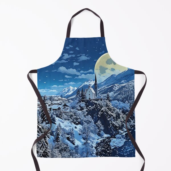 Artikelvorschau, Winterkirche und Vollmond entworfen und verkauft von tomorrowsart.