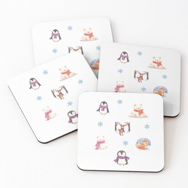 Item preview, Cute Watercolor Winter Animals Stickers Collection  designed and sold by DesignShop3000.