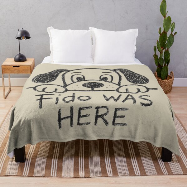 Item preview, Fido Was Here – Funny Hand-Drawn Dog Doodle Design designed and sold by donwillisjrart.
