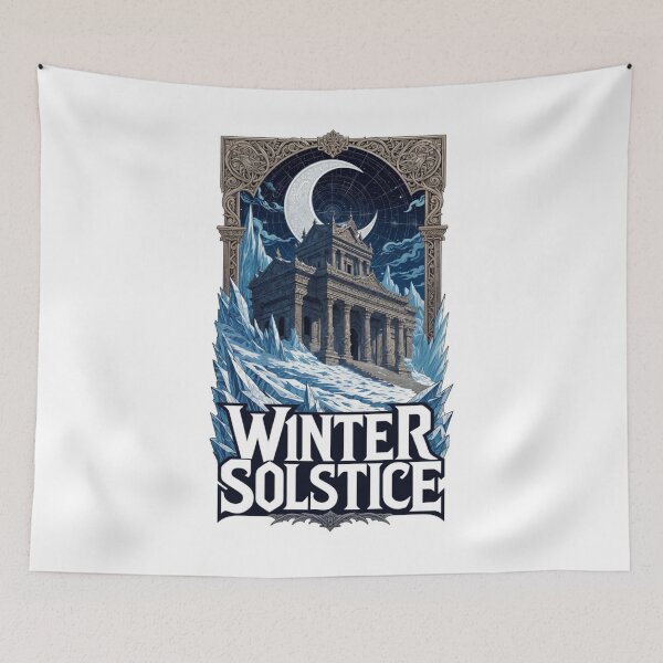 Item preview, Winter Solstice Temple T-Shirt, Premium Icy Fortress Graphic, Celestial Forest Apparel designed and sold by YMLux.