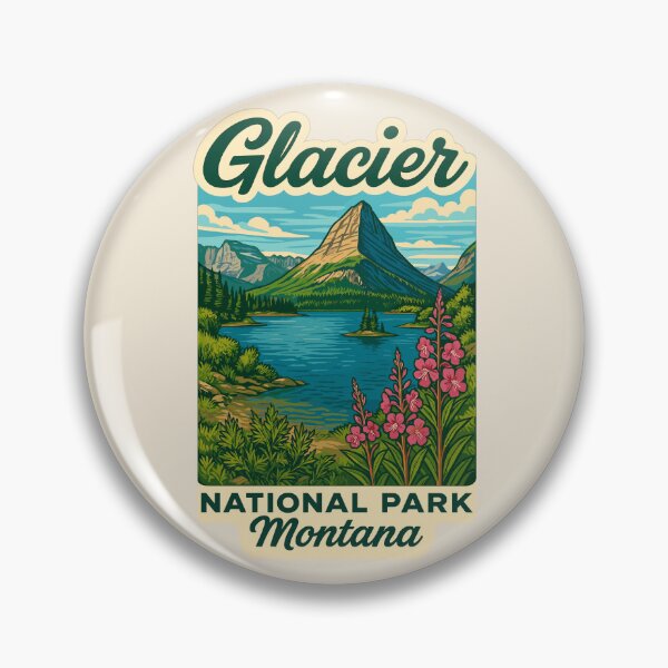 Artikelvorschau, Aufkleber für den Glacier-Nationalpark entworfen und verkauft von Gideon Emmerich.