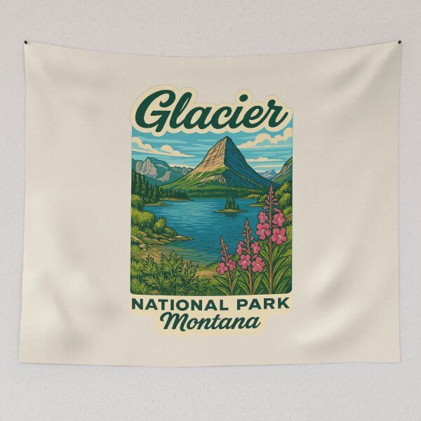 Item preview, Glacier National Park Sticker designed and sold by Gideon Emmerich.