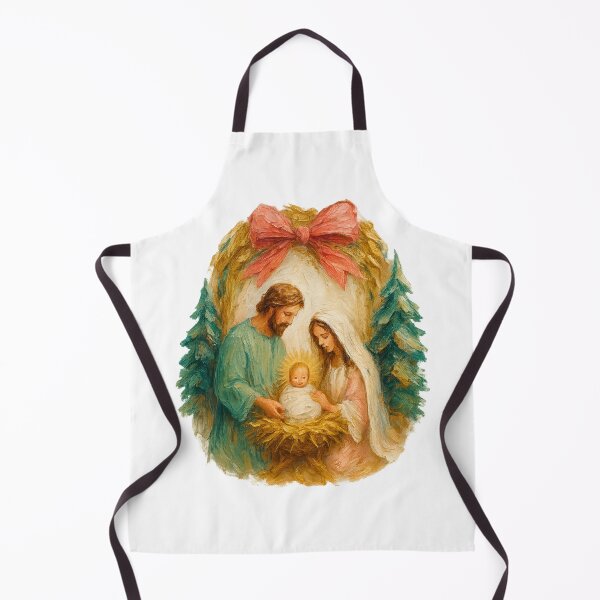 Item preview, Vintage Nativity Scene Holy Family Oil Painting Christmas designed and sold by Clinomania Art.
