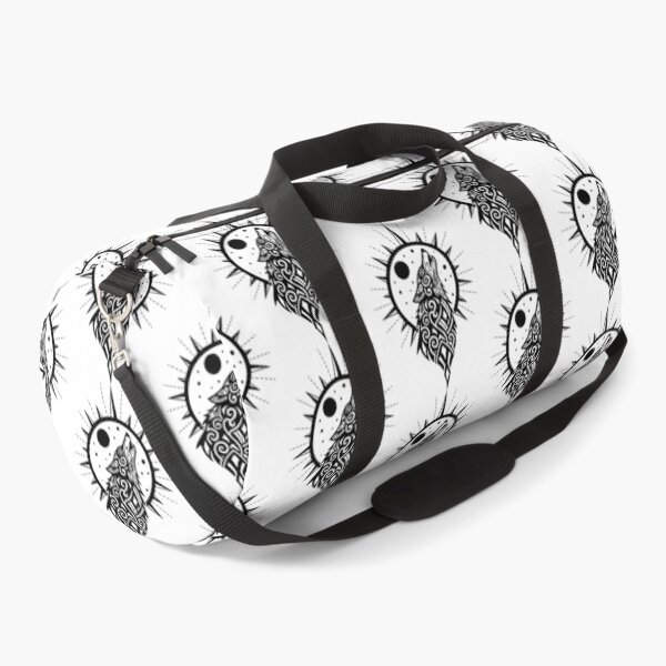 Item preview, Tribal Wolf Howling at the Moon with Radiant Stars designed and sold by AnnArtshock.
