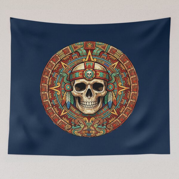 Item preview, Copy of Watercolor Aztec Skull Calendar designed and sold by SAUHER.