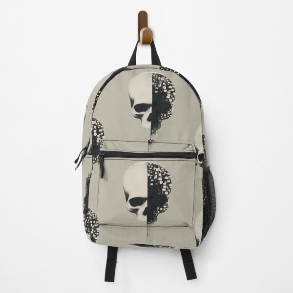 Item preview, Half Digital Skull Glitch Decay Art designed and sold by Shoot-The-Moon.