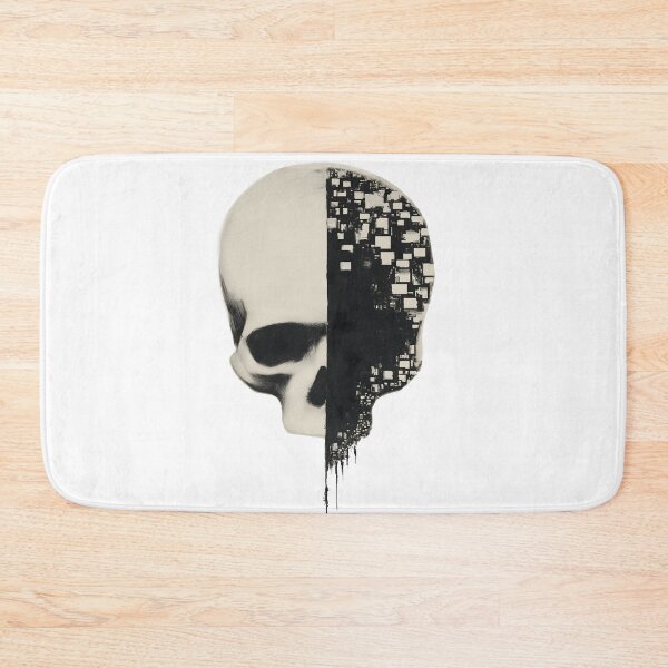 Item preview, Half Digital Skull Glitch Decay Art designed and sold by Shoot-The-Moon.