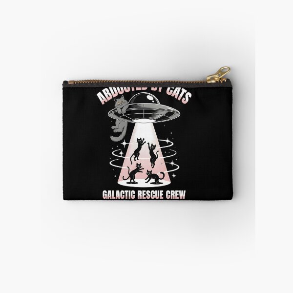 Item preview, Abducted By Cats Galactic Rescue Crew – Funny Space UFO Black Cat Design designed and sold by pkk72.