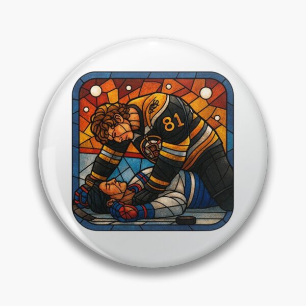 Item preview, Heated Rivalry Stained Glass Art – Intense Showdown Illustration designed and sold by Gurjeetpixelart.