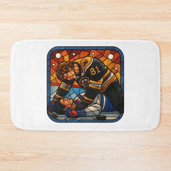 Item preview, Heated Rivalry Stained Glass Art – Intense Showdown Illustration designed and sold by Gurjeetpixelart.
