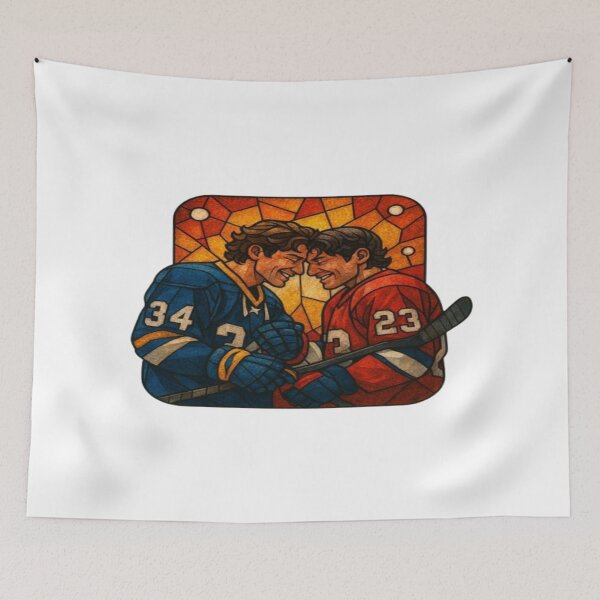 Item preview, Epic Rivalry Clash – Stained Glass Style Sports Artwork designed and sold by Gurjeetpixelart.
