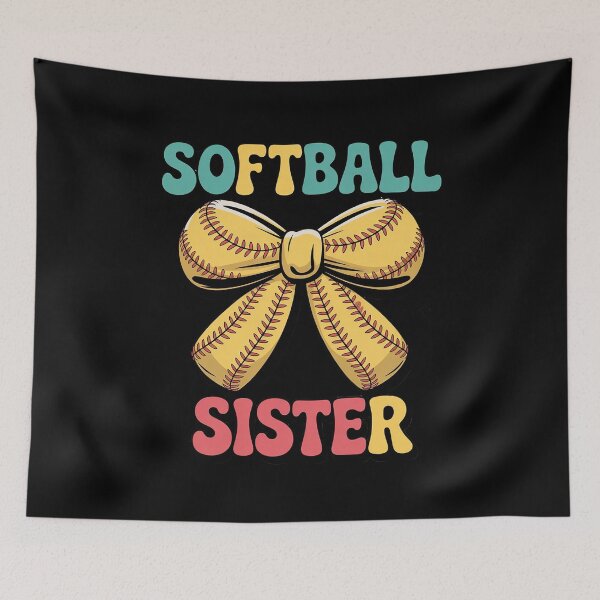 Item preview, Softball Sister Coquette Bow Softball Sister Game day1  designed and sold by AquaKiev.