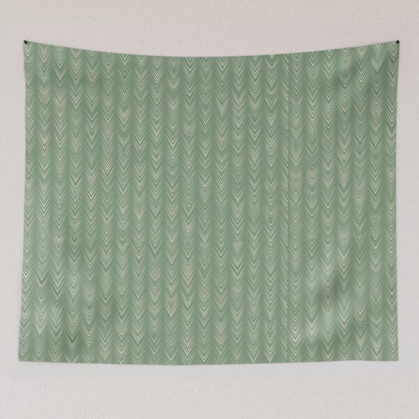 Item preview, Green Chevron Wallpaper Herringbone Abstract Geometric Pattern designed and sold by RoyalStarsPatts.