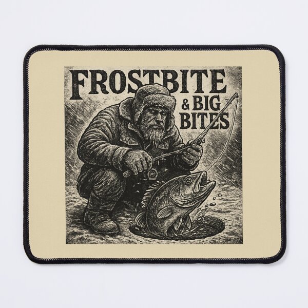 Item preview, Frostbite & Big Bites – Vintage Ice Fishing Illustration designed and sold by EimSol.