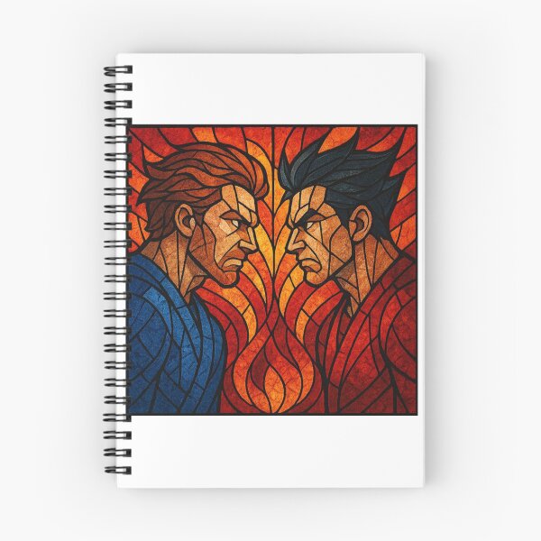 Item preview, Iconic Rivalry Clash – Vibrant Stained Glass Illustration designed and sold by Gurjeetpixelart.