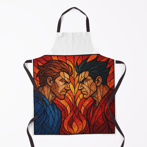 Item preview, Iconic Rivalry Clash – Vibrant Stained Glass Illustration designed and sold by Gurjeetpixelart.