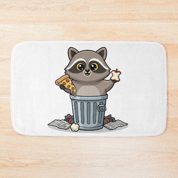 Item preview, Pizza Lover Raccoon - Cute Trash Can Snack designed and sold by KayaVisuals.