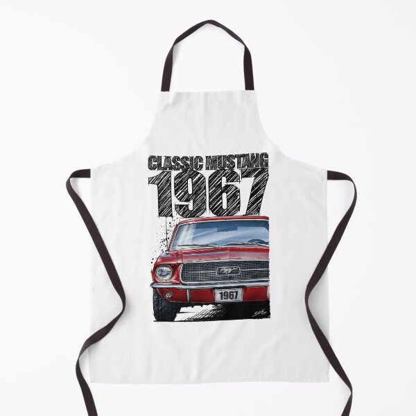Item preview, 1967 Ford Mustang Classic Car T-Shirt – Hand Drawn Muscle Car Art (Red) designed and sold by Petrolhead T-Shirts and Art.