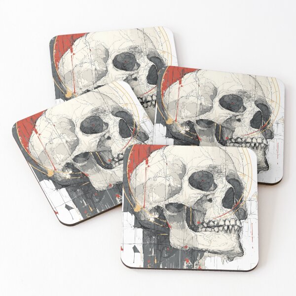 Item preview, Fractured Halo Skull Abstract Grunge Anatomy Art designed and sold by Shoot-The-Moon.