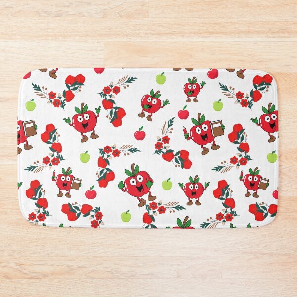 Item preview, Cute Happy Apples Smiley - Orchard Apple Food Fruit Pattern designed and sold by RoyalStarsPatts.