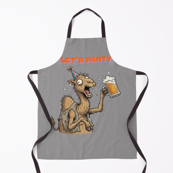 Item preview, Funny Camel Let's Party Animal: Funny Camel Enjoying a Beer – Comedy Camel Drinking T-Shirt designed and sold by Grang Art Artistic Designs.