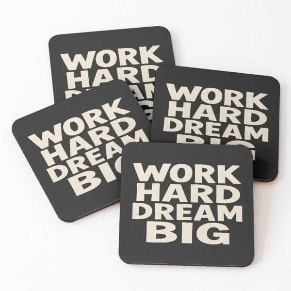 Item preview, Black and White Motivational Art – Work Hard Dream Big – Modern Typography for Office or Gym Decor designed and sold by Bright Nest Studio.