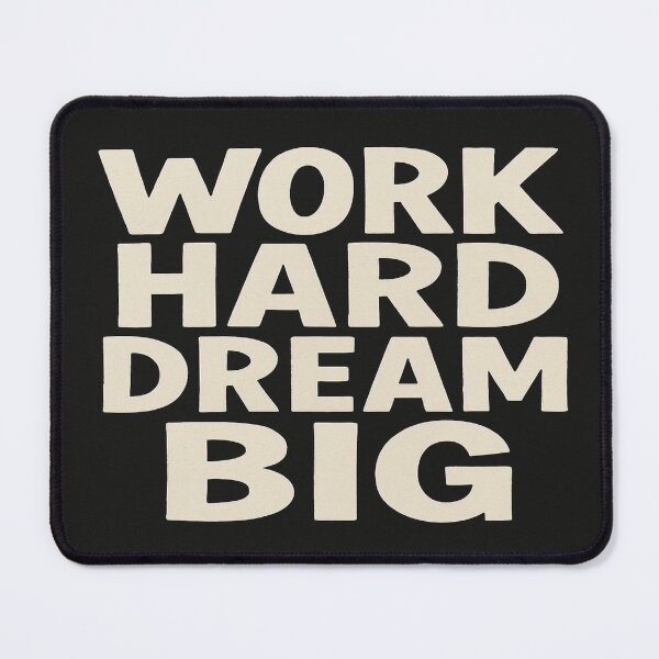 Item preview, Black and White Motivational Art – Work Hard Dream Big – Modern Typography for Office or Gym Decor designed and sold by Bright Nest Studio.