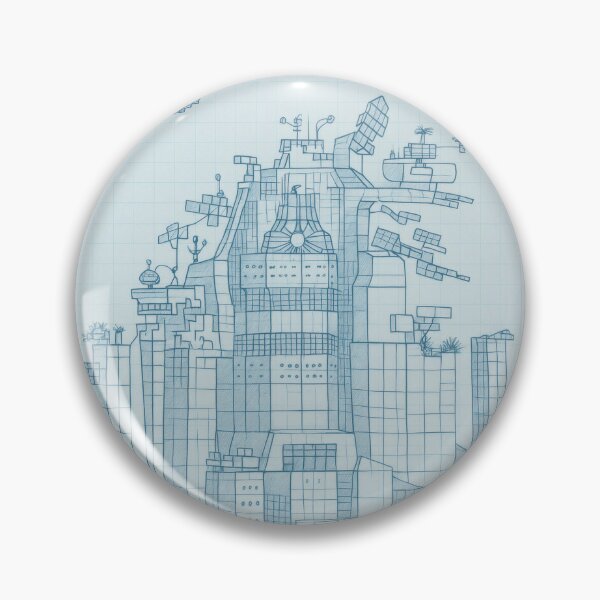 Artikelvorschau, Aerial Tech Citadel · Retro Blueprint Edition (1964 Classified) entworfen und verkauft von InNyutLab.