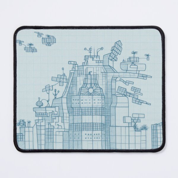 Item preview, Aerial Tech Citadel · Retro Blueprint Edition (1964 Classified) designed and sold by InNyutLab.